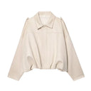 MUJER Faux Suede Bomber Jackets for Women Zip Oversized Jacket Woman Outerwears Padded Varsity Jackets Streetwear Women's Coats