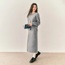 Semir Women Knit Set Color Block Two Piece Design Soft Touch Straight Skirt 2026 Winter Coordinated Look Everyday Style