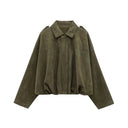 MUJER Faux Suede Bomber Jackets for Women Zip Oversized Jacket Woman Outerwears Padded Varsity Jackets Streetwear Women's Coats