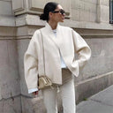 Women's Autumn Coat Fashion Beautiful Loose Temperament Women's Jacket Cardigan Coat Temperament Long Sleeve Short Woolen Coat