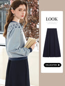 I BELIEVE YOU Women's Pullover 2025 Winter Elegant Geometric Jacquard Round Neck Long Sleeve Top Loose Soft Sweater 2254126084